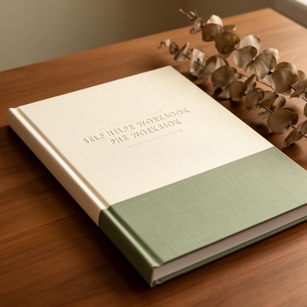 The Self-Esteem Blueprint, a linen-bound workbook
